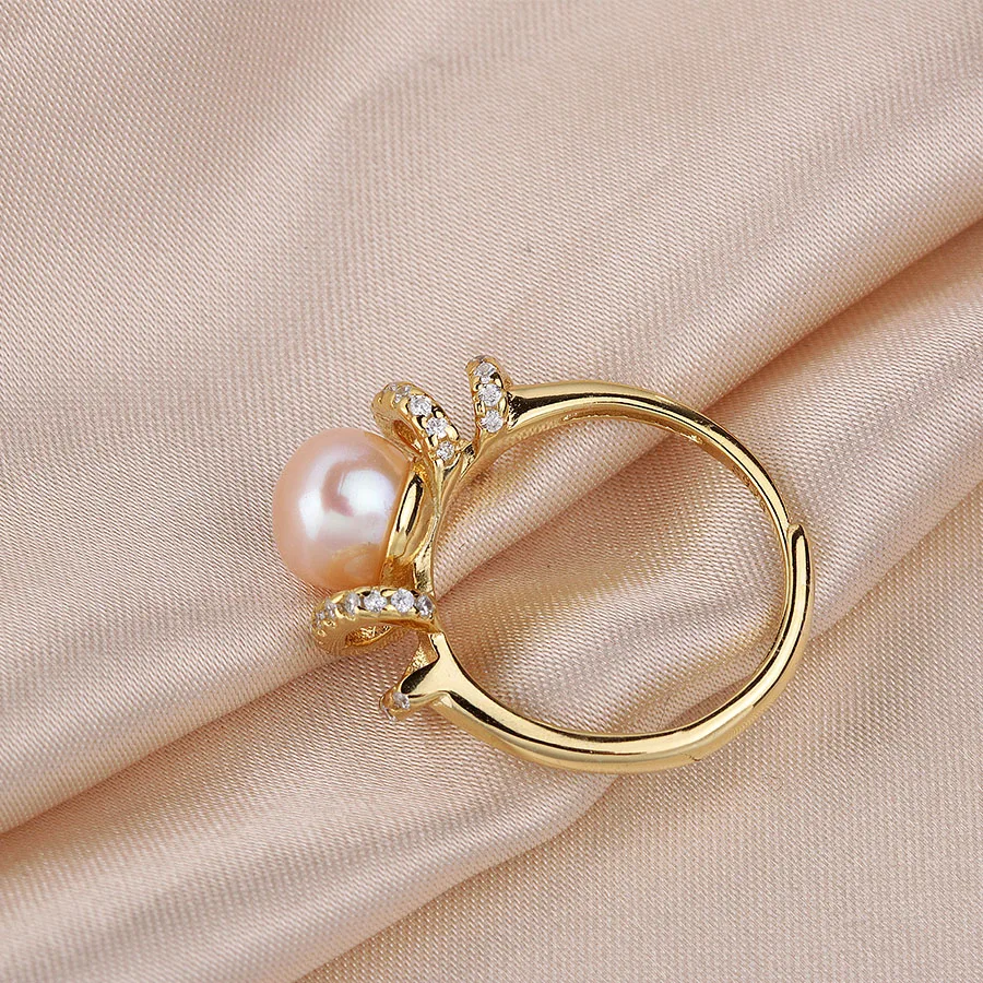 925 пробы серебряные кольца для женщин с высоким блеском кольцо с натуральным пресноводным жемчугом Ювелирные изделия из жемчуга модное Золотое кольцо Lindo