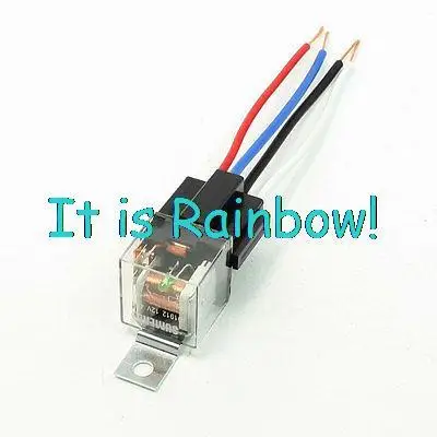 

Free Shipping 10PCS Insulation Shell Green Pilot Lamp SPST 4 Pin Car Security Relay 12VDC 40A
