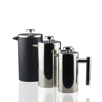 

350/600/1000ml French Press Coffee Pot Double Walled Stainless Steel Non stick coating Cafetiere Insulated Coffee Tea Maker