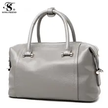 Новое поступление, модная женская сумка из натуральной кожи, сумки на плечо Boston, Женская Большая вместительная ручная сумка через плечо Clemence