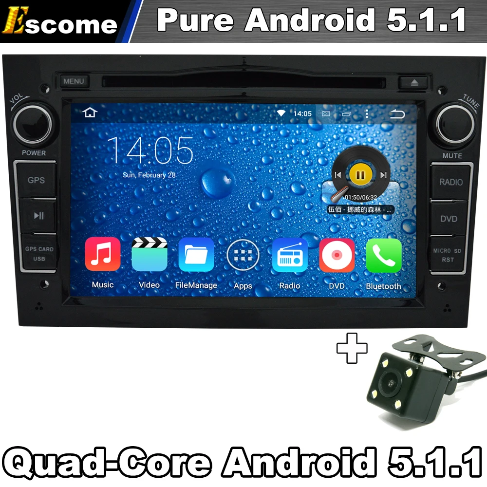 Pure Android 5.1.1 Car DVD Player for Opel Astra Antara Vectra Corsa Zafira Meriva Vivaro Tigra Combo With WIFI Rear View Camera |