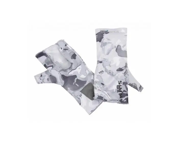 

2019 Sim*s Summer Men Fishing Gloves Solarflex No-Finger Sunglove Man Outdoor Gloves UPF50 Quick-dry Camo Gloves USA Size S-XL