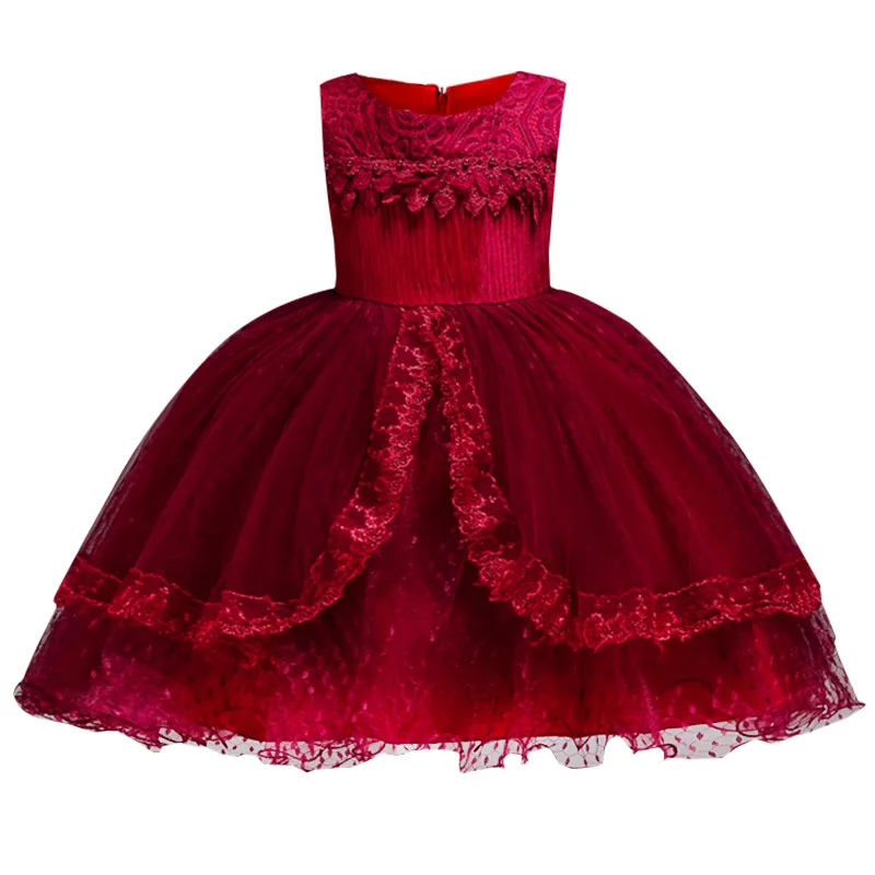 

2018 Summer Baby Girl floral Dress for Wedding Princess Party Dress Floral clothes Girls for 3-12 Years tutu children clothing