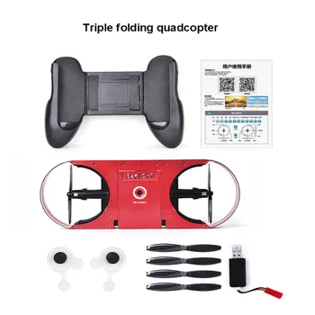 

Portable RC Quadcopter Mini Selfie Drone Foldable Helicopter Pocket Folding Altitude 2.4G TY6 RC Drone Wifi FPV 3D Flips Rolls