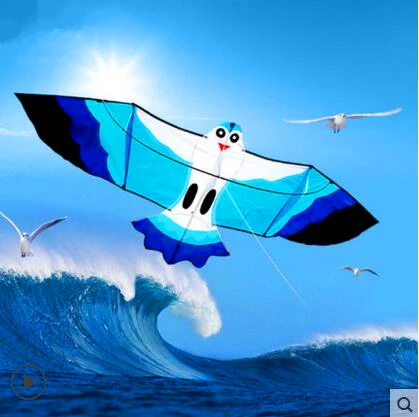

free shipping high quality 2.2m seagulls kite nylon ripstop sea mew kite with handle line outdoor toys albatross kite
