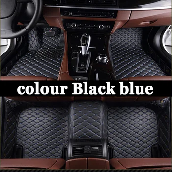 

Custom Special car floor mats for Hyundai ix25 ix35 Elantra SantaFe Sonata Solaris Veloster Waterproof leather carpet liners
