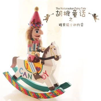 

New 30Cm High Christmas Holiday Nutcracker Candy Knight King Vintage German Wooden Table Walnut Toy Zakka Dolls