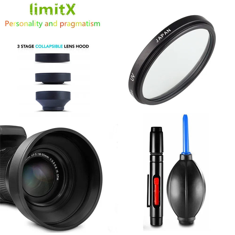 UV фильтр/бленда/очистка ручка/воздушный насос для Panasonic HC V750 V770 VX870 WX970 W850 W850M VX980