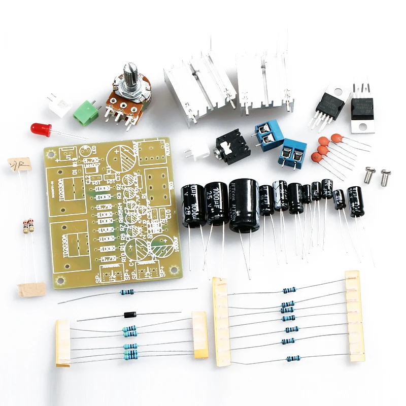 DIY двухканальный TDA2030A Усилитель мощности доска DIY комплект для Arduino электронного производства учебный набор