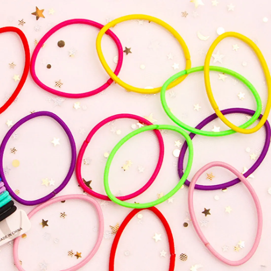 18 pieces Mini Hair Band Fashion Candy Color Rubber Ties Ring Elastic Hair Rope Ponytail Holder For Kids Hair Accessories