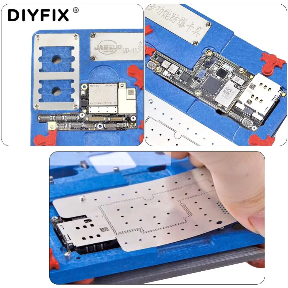 Зажимы логической платы DIYFIX инструмент для ремонта BGA iPhone X A11 материнская плата IC