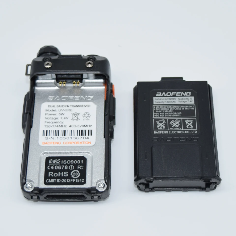 Портативная рация Baofeng UV 5RE Plus двухдиапазонный двухсторонний радиоприемник Pofung 5