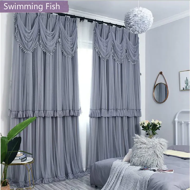 Window Scarf European Style Valances Curtain Voile For Living Room Office Decor 