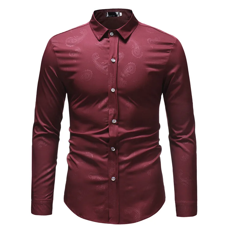 Men  Shirt  New Arrival Mens Casual Button Down Dress Shirts Men Slim Fit Long Sleeve Shirt for Business Man Chemise