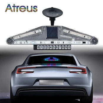 

Atreus Car LED Strobe Lights For Audi a4 b6 a3 BMW e46 e90 Lexus lx470 accessories Parking number warning lamp with Solar energy