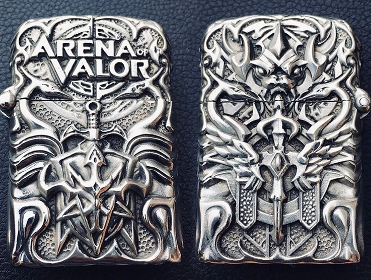 

ZGQ 6*4*1.8CM 925s silver Handmade lighter ARENA OF VAROL zpo liner with box