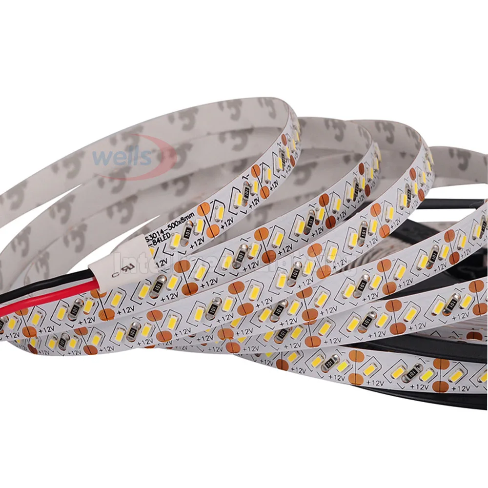 

5M Superbright 8mm High Bright 3014 SMD 168leds/M Warm White LED Strip 12V DC#NP