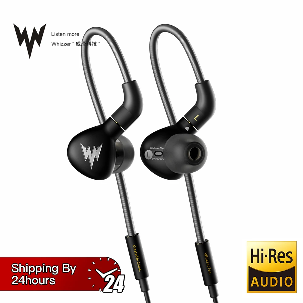 

Whizzer A15 Pro HiFi Bass Earphones Metal In Ear Headsets Dynamic Hi-res Earbuds with MMCX Connector 3.5mm Sport Bass Earphones