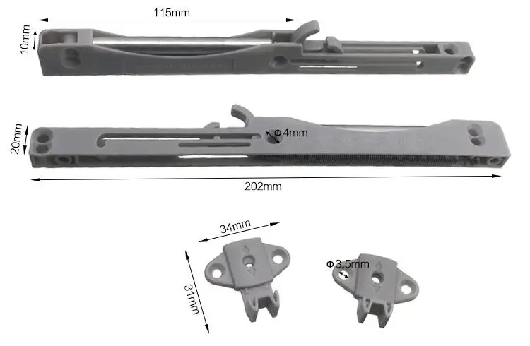 2 шт./лот Автоматические выдвижные ящики буфер раздвижных дверей демпфер мебельные фитинги направляющие Аппаратные аксессуары