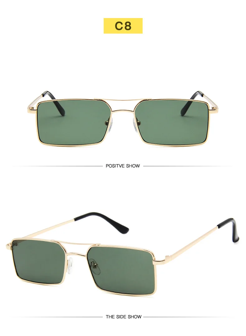Модные крошечные узкие прямоугольные солнцезащитные очки для женщин, тонкие маленькие солнцезащитные очки, фирменный дизайн, винтажные женские очки Oculos De Sol Gafas