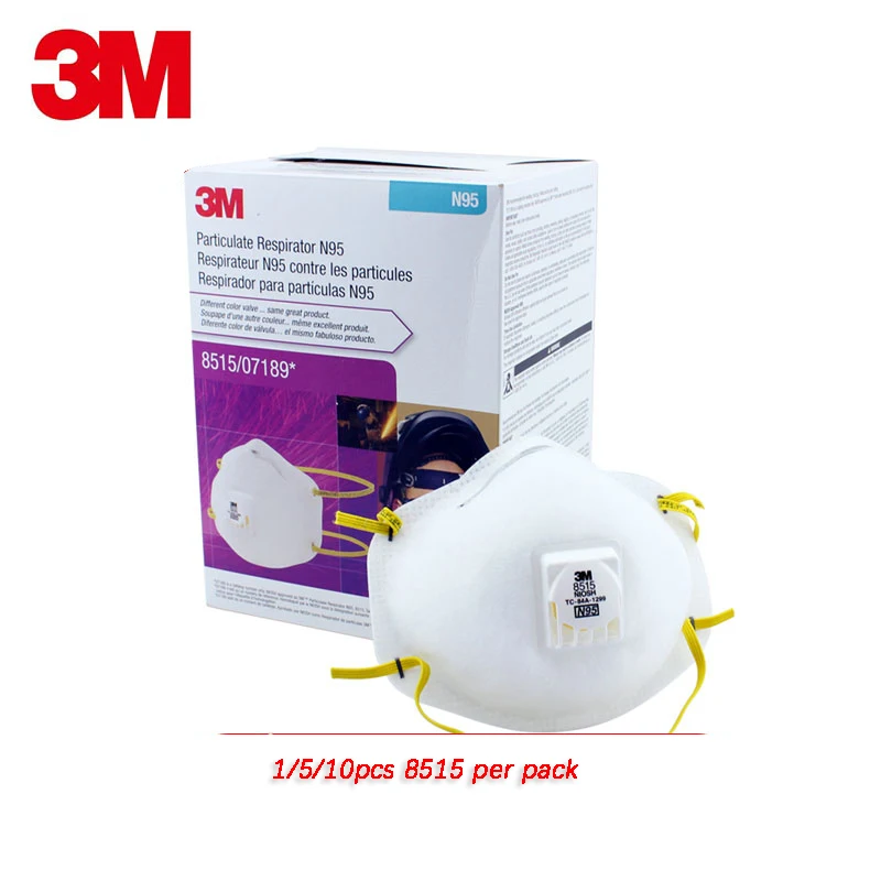 

1/5/10 pcs 3M 8515 Particle Respirator Dust Mask Professional Welding Anti-oz Breathing Apparatus Breathing Valve N95