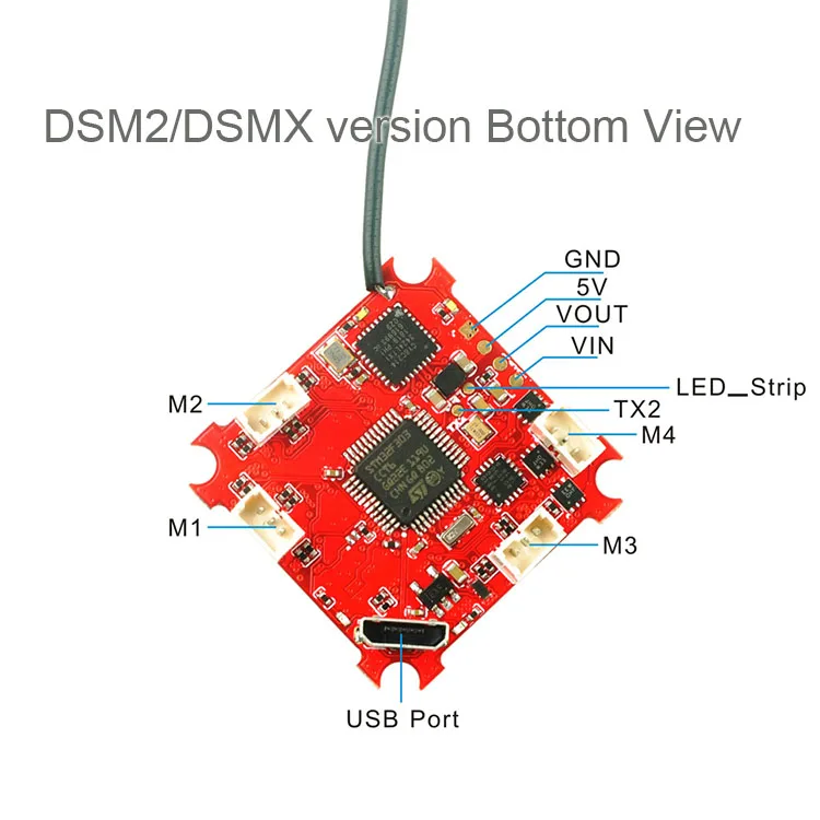 4 в 1 Crazybee F3 Контроллер полета OSD измеритель тока 5A 1S BlheliS ESC совместимый DSM/2 DSM/X приемник для RC Bwhoo вертолет