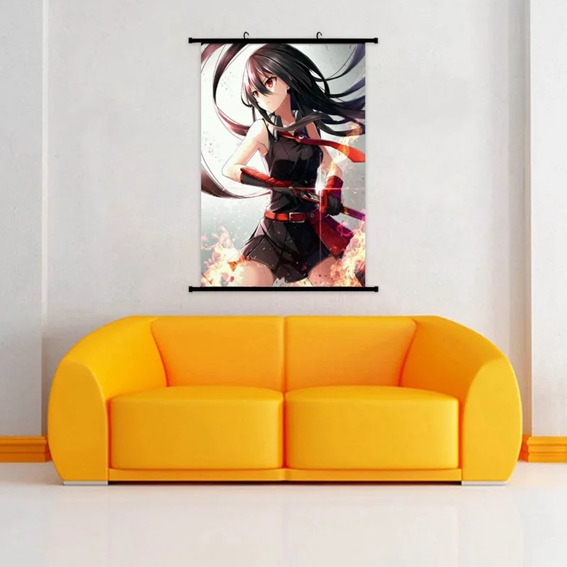 Affiche en toile avec Manga japonais classique Akame Ga Kill, peinture  murale, images murales, décor de chambre à coucher, sans cadre