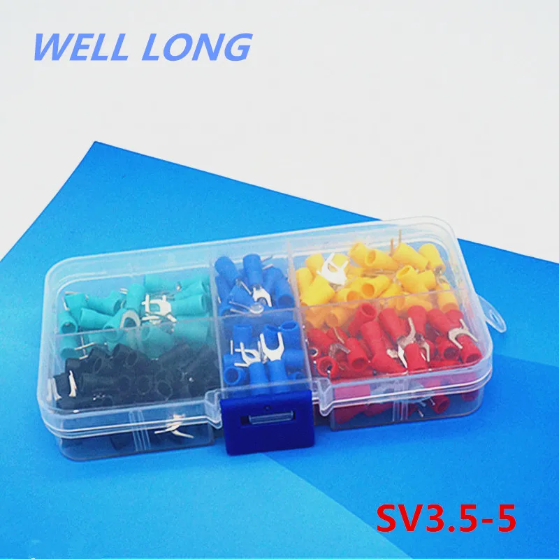 

SV3.5-5 Fork Spade Y-type U-type Wire Crimp pressed terminals Cable Wire Connector Kit.