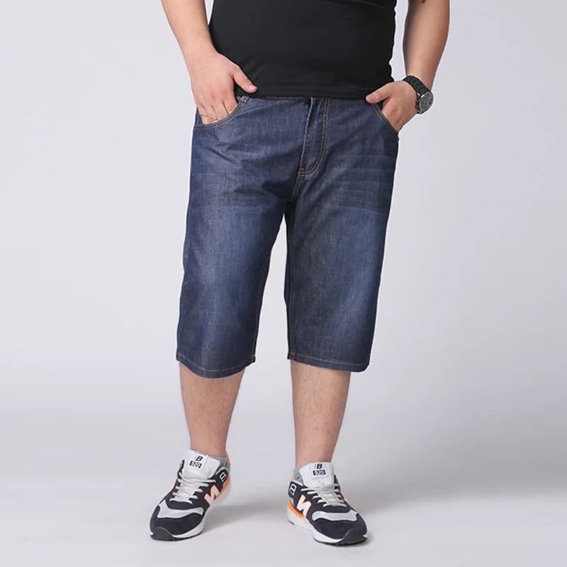 

2019 New Arrival Men's Summer casual Denim Short Size 38 40 42 44 46 48 Classic business style Bermuda Men Straight jeans short