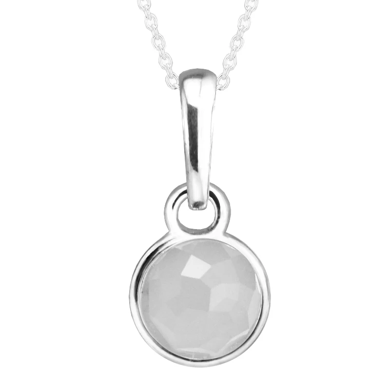 

Fits for Pandora Bracelets June Droplet Charms with Grey Moonstone 925 Sterling Silver Beads Jewelry Free Shipping