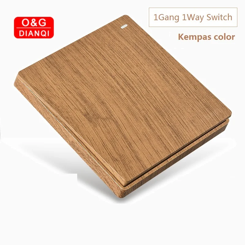 

Push on off Wall Switch 1Gang 1Way Wall Light Touch Switch 10A/250V Wall Switch 5 Hole Socket Grain Surface Natural Switch