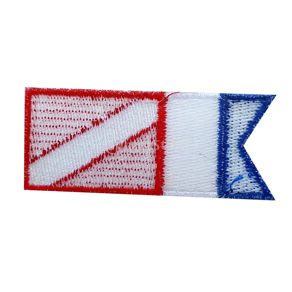 3Pcs Alpha Flag Diver Down Flag Patch Backpack Vest Bag Badge Scuba Diving Dive Sew On Iron-on Embroidered Patches Replacement