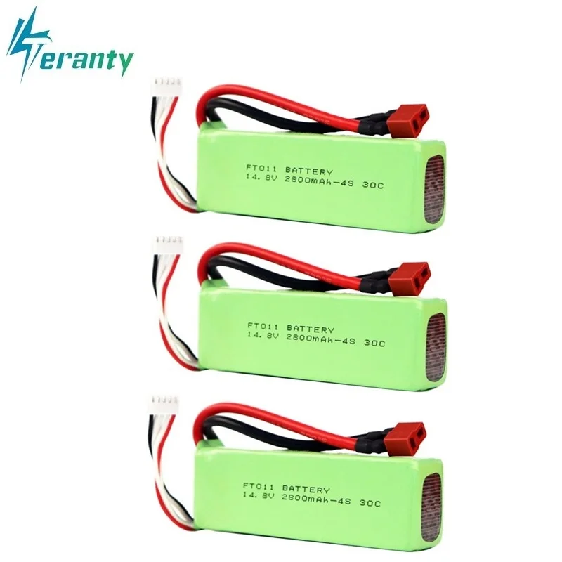 Lipo батарея для FT010 FT011 2800mah 14,8 V батарея RC 4S 14,8 V 30C 803496 RC лодка RC вертолет самолеты автомобиль Квадрокоптер 14,8 v - Цвет: Красный