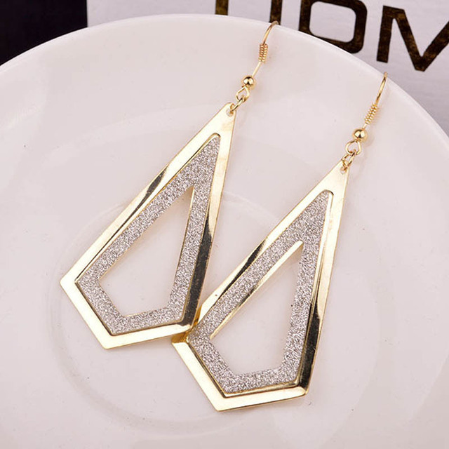 Irregular Long Dangle Earrings For Women Charm Ear Jewelry Gold Color Hanging Pendientes Flower Leaf Earings