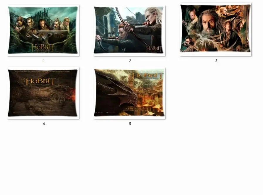 

Movie & TV series The Hobbit The Desolation of Smaug Pillow Case coverRectangle PillowCase Standard Size 40x60cm 50x80cm