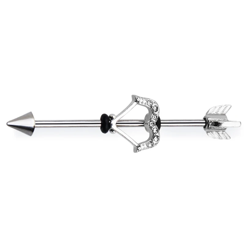 1 шт. промышленный Пирсинг из нержавеющей стали 6 х38/5 мм гвозди для хряща прямые