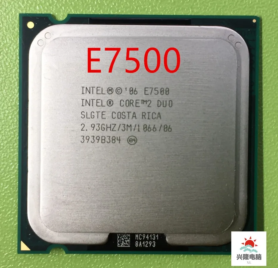 Процессор Intel Core Duo E7500 e7500 2,93 ГГц 3 м 1066 МГц настольный процессор LGA775 Процессор E7500 может работать