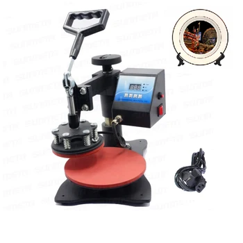 

Plate Heat Press Machine Sublimation Printer Digital Swing Away Heat Transfer Plate Machine for 8 Inch Plates 12cm Diameter