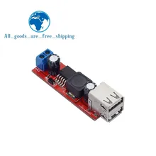 TZT DC 6 в-40 в до 5 В 3A двойной USB зарядка DC-DC понижающий преобразователь модуль для автомобильного зарядного устройства LM2596 Dual USB