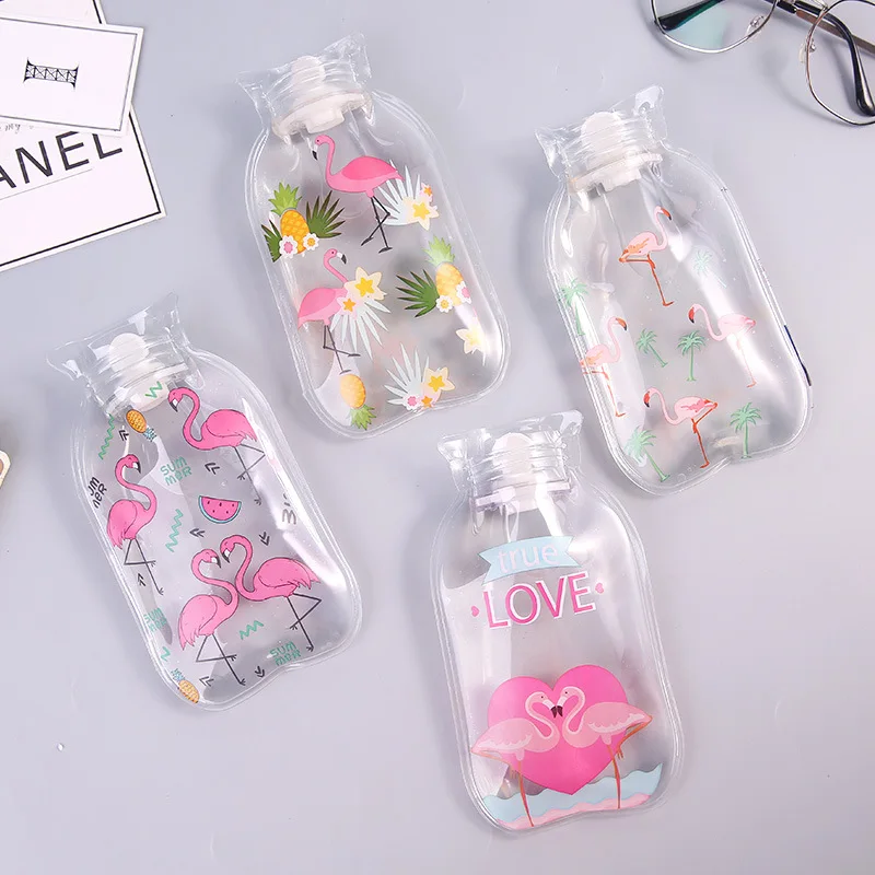 

1 Piece Cute Flamingo Watermelon Lemon Pattern Keep Cool Cartoon Kawaii Fashion Chic Hand Warmer Portable Hot Water Bag Bottles