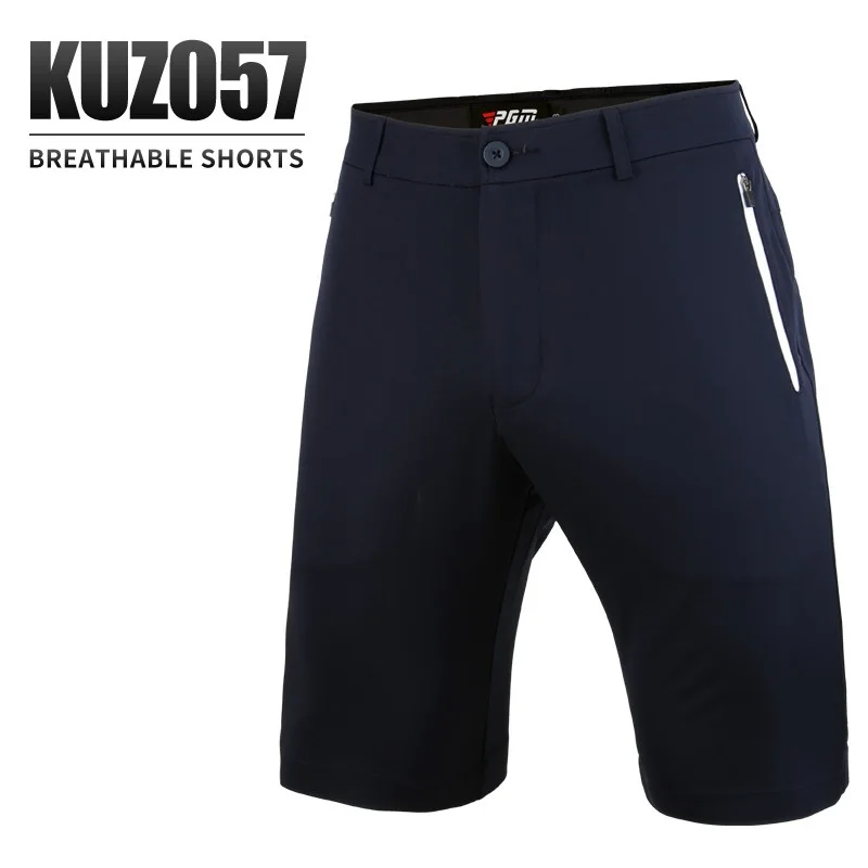 Pgm мужские эластичные быстросохнущие шорты для гольфа летние дышащие сетчатые шорты для гольфа прямая Спортивная одежда для гольфа 2Xs-3Xl D0772 - Цвет: Navy Blue