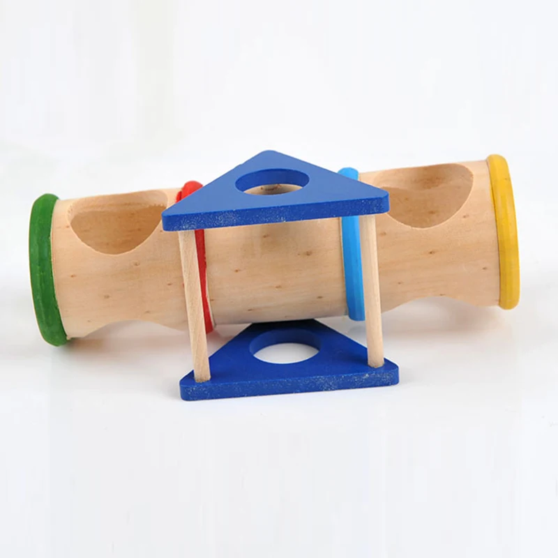 Игрушка-Хомяк из дерева, Радужный ствол, пористая раковина, игрушки и аксессуары для питомцев E2S