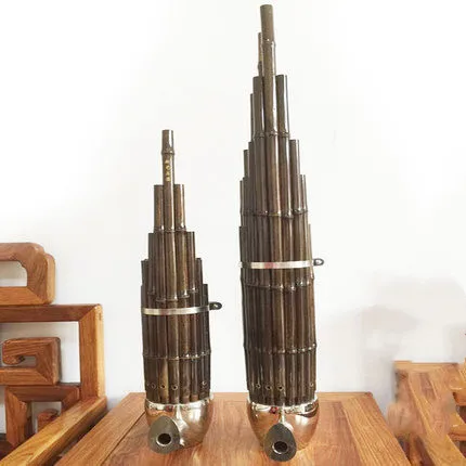 Chinese traditional Musical Instruments BAMBOO SHENG ancient reed pipe wind instrument sheng D tone 17 keys purple bamboo sheng