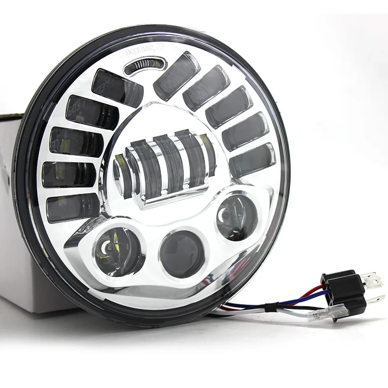 7 inch Round Motorcycle Led Projector Daymaker Adaptive Headlight High Low Beam For Harley BMW R NineT R9T LED Headlamp (8)