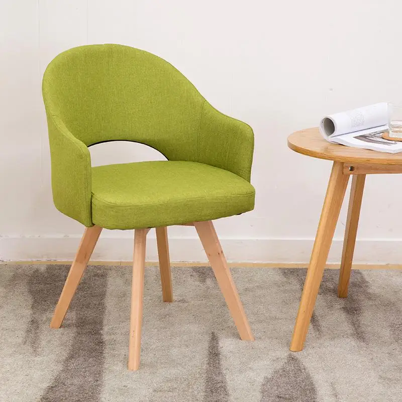 Скандинавский кофейный стул из массива дерева один современный минималистичный взрослый обеденный стул домашний компьютерный стул задняя гостиная стол стул - Цвет: Coffee chair