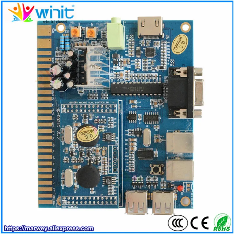 

Marwey X box converter PCB circuit board coin operated Jamma arcade game timer board support VGA CGA output