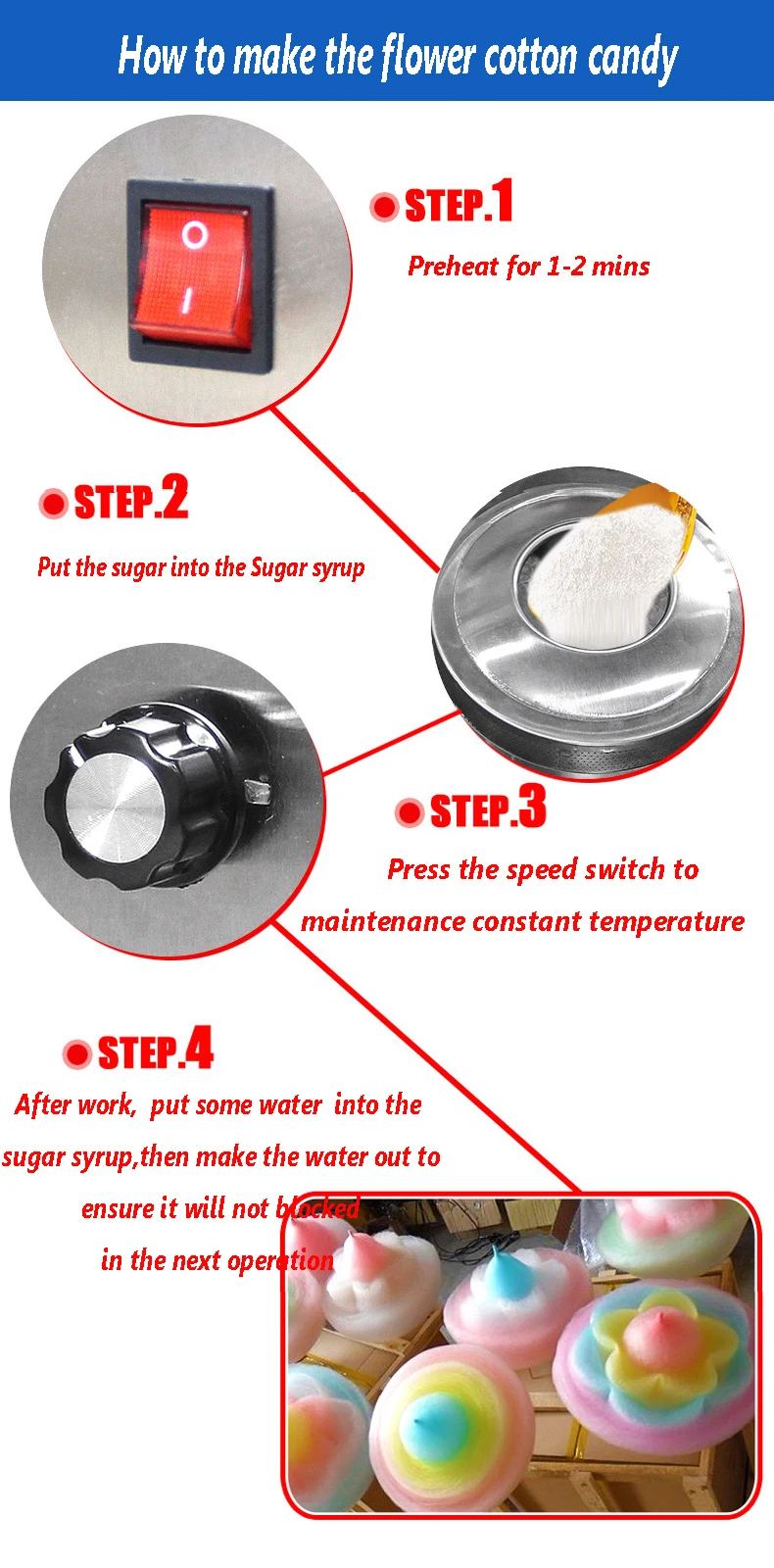 how to make the cotton candy  