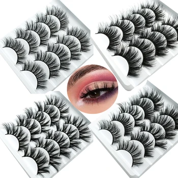 

HBZGTLAD 1/5 pairs natural false eyelashes fake lashes long makeup 3d mink lashes eyelash extension mink eyelashes for beauty