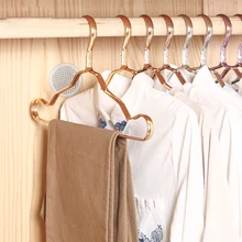 5 шт. розовый Золотой металлический шкаф для взрослых юбка платье пальто одежда ткань вешалка для Экономия пространства детская одежда вешалки для одежды
