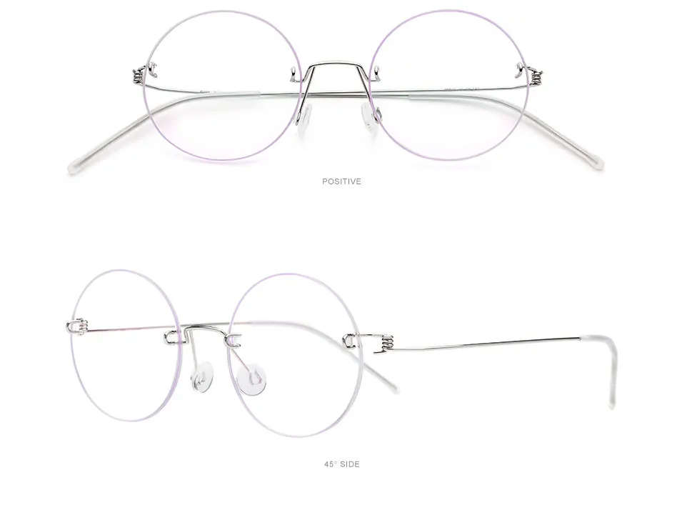 FONEX, Безвинтовые очки, очки по рецепту, женские,, без оправы, Круглые, для близорукости, оптические, корейские, оправа очков из титанового сплава, мужские